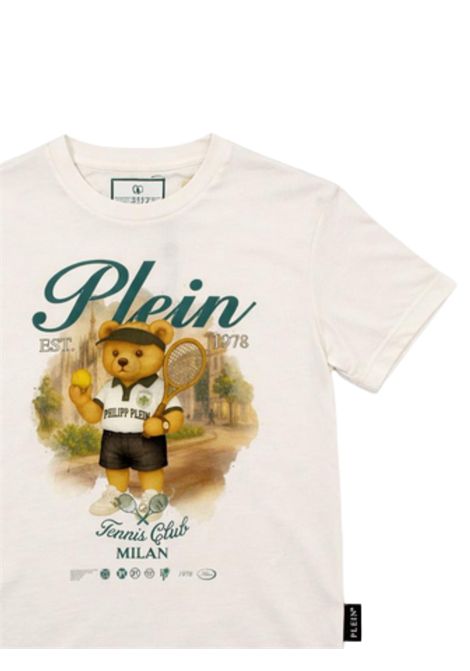 T-shirt bambino bianca in cotone Philipp Plein | BTH225BIANCO